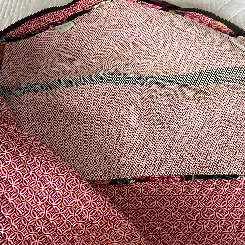 💕Vera Bradley 💕Pink and Brown Floral Travel hang-up garment Bag! - Picture 4 of 5